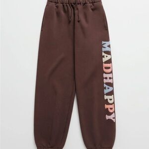 Madhappy Plaid Cooper Fleece Sweatpant in Arabica